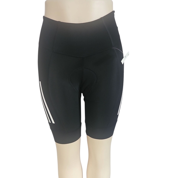 adidas Pants - Adidas AEROREADY Women's Black Cycling Shorts Peded Reflective Stripe Size XS